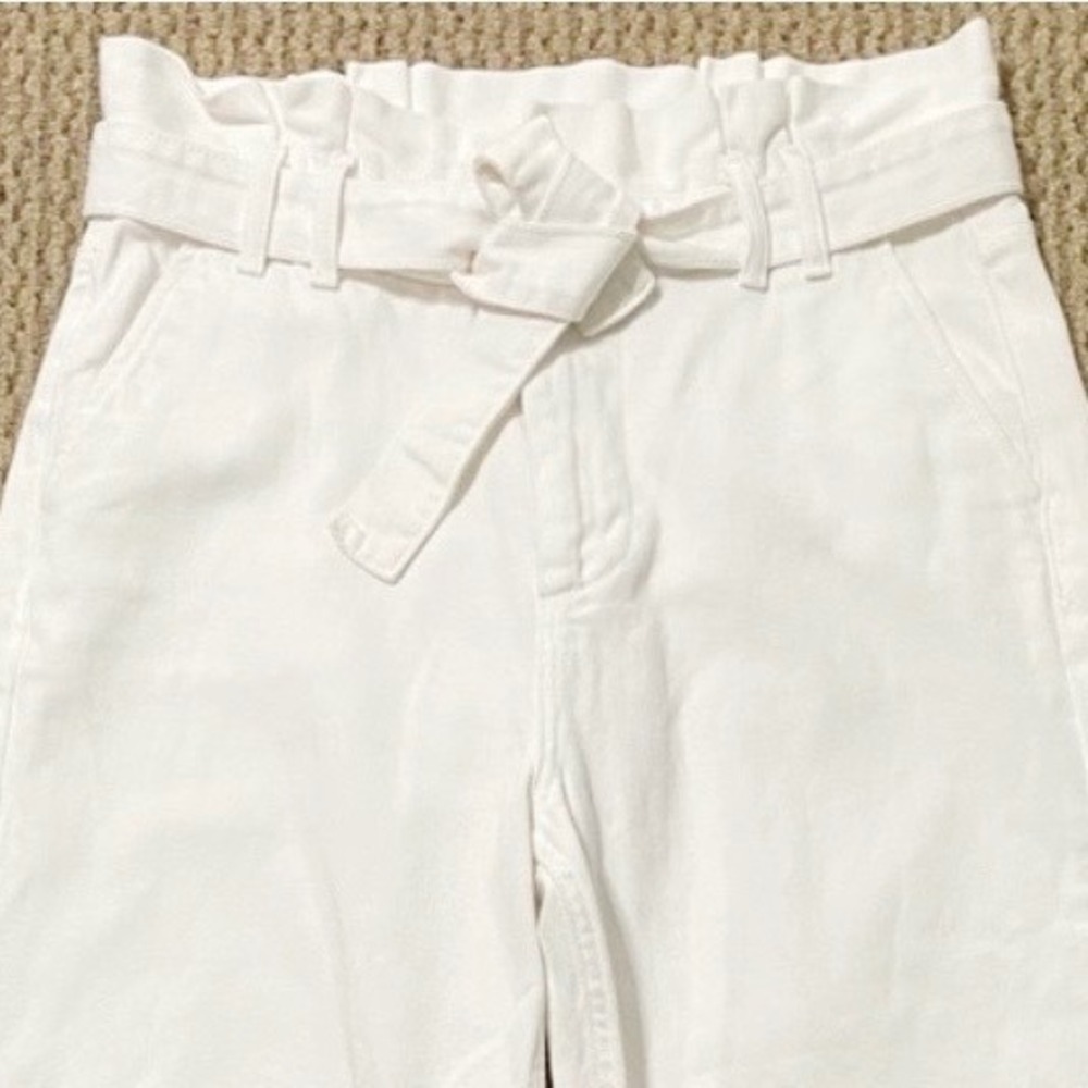 Zara‎ High Waisted White Pearl Denim - Picture 10 of 11